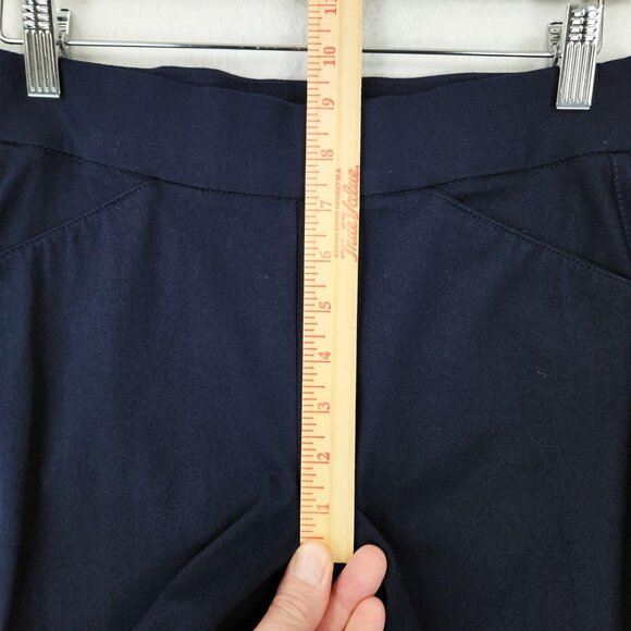 Chicos Pants Womens 00 Navy Blue 2 Ankle Pull On Straight Leg Travelers Stretch - Picture 5 of 12